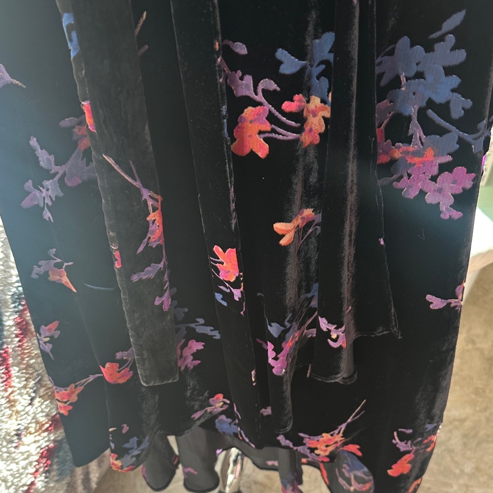 Floral Velvet Skirt